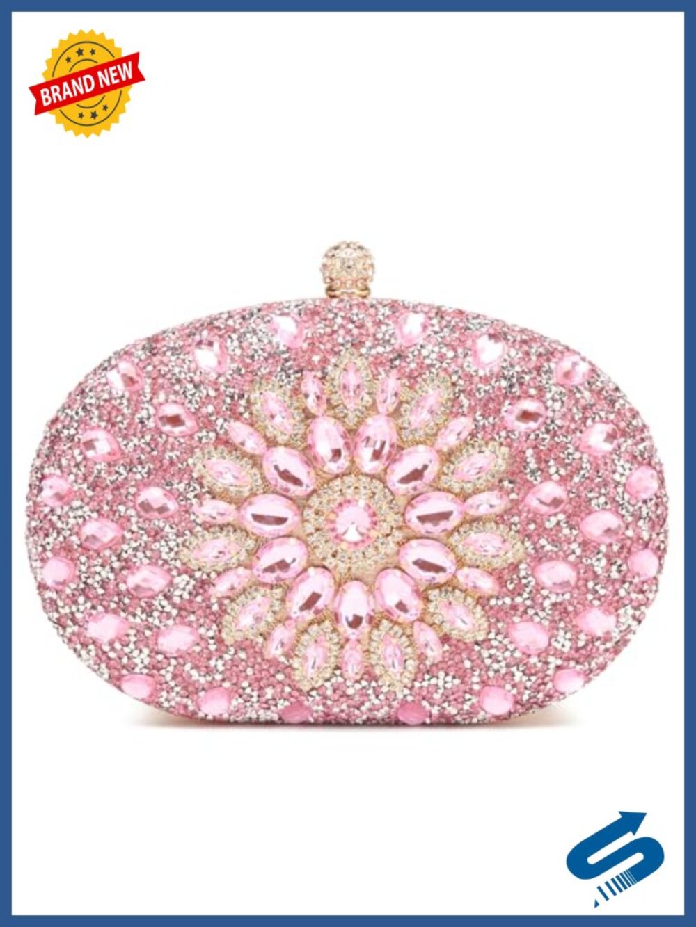 Rhinestone Clutch Evening Bag Sparkly Crystal Handbag Party Purse